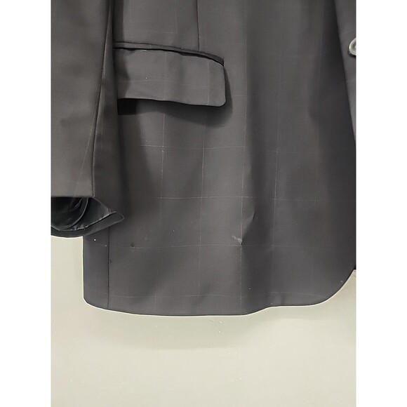 Sport Coat Blazer Jacket Check Navy Blue Wool Tweed Academia | Jos A. Bank 50R - Picture 3 of 10